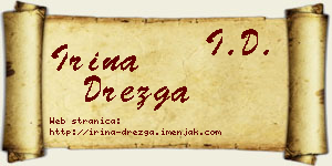 Irina Drezga vizit kartica
